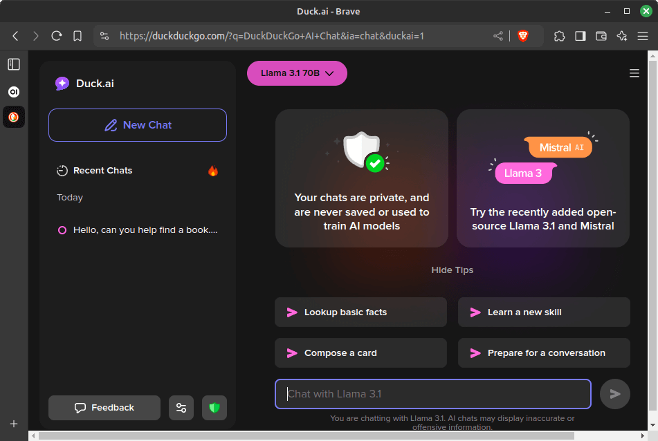 DuckDuckGo AI Chat