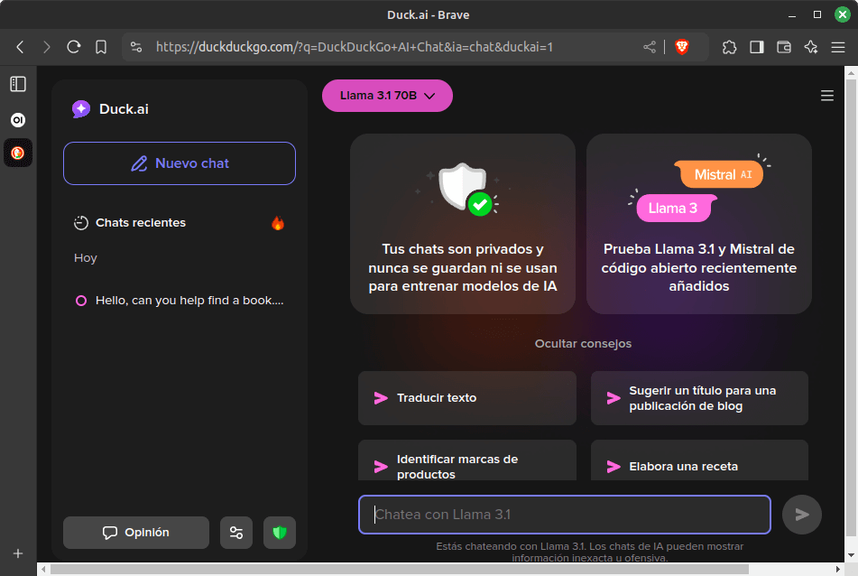 DuckDuckGo AI Chat